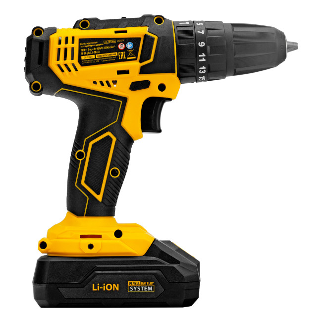 Дрель-шуруповерт аккумуляторная ударная CID-18-02BM, Li-Ion, 18 В, 2 акк. Denzel в Ижевске