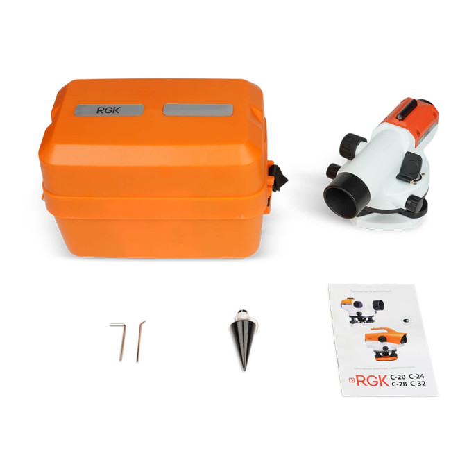 Комплект оптический нивелир RGK C-24 + штатив S6-N + рейка AMO S5 в Ижевске Комплект оптический нивелир RGK C-24 + штатив S6-N + рейка AMO S5 в Ижевске