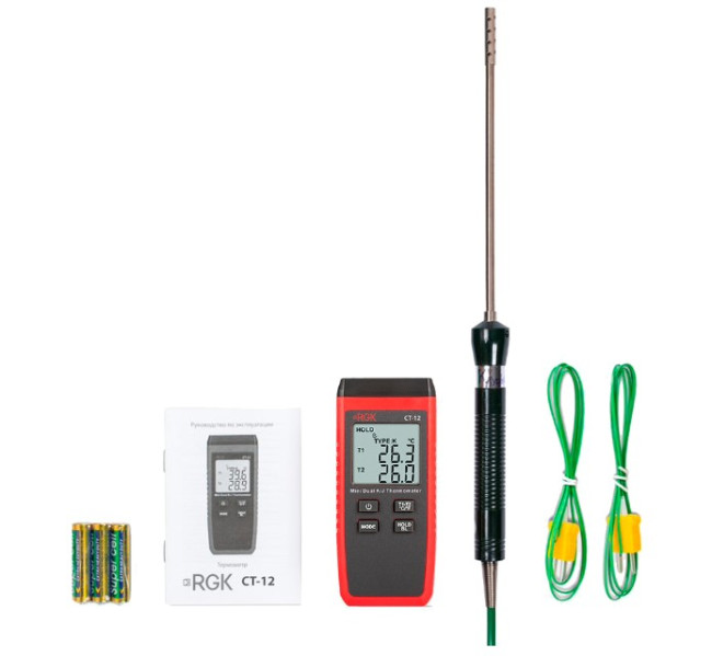 Термометр RGK CT-12 с зондом температуры воздуха TR-10A с поверкой в Ижевске