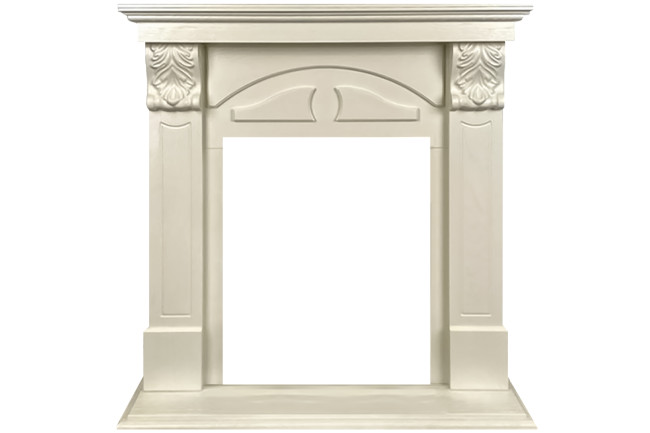 Каминокомплект Dublin (деревянный) RUSTIC (Разборный) - Слоновая кость с очагом Majestic FX M Black RC в Ижевске