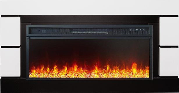 Каминокомплект Modern 42 - Белый с черным (Ширина 1395 мм) с очагом Vision 42 LED в Ижевске