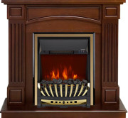 Каминокомплект Boston - Темный дуб (Высота 925см) с очагом Aspen Gold