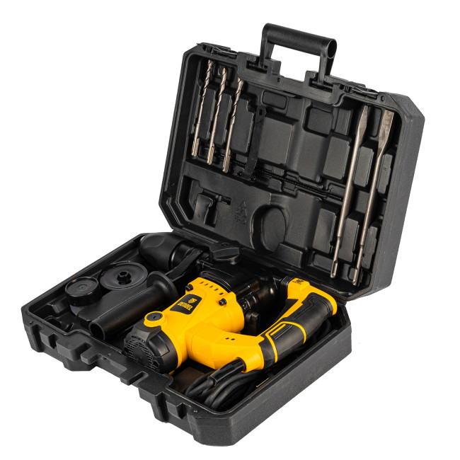 Перфоратор электрический RHV-1100-26, SDS-plus, 1100 Вт, 4 Дж, 3 режима Denzel в Ижевске Перфоратор электрический RHV-1100-26, SDS-plus, 1100 Вт, 4 Дж, 3 режима Denzel в Ижевске