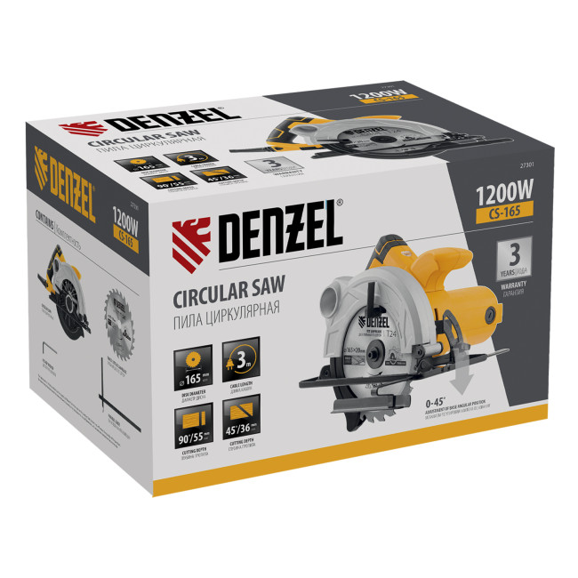 Пила циркулярная CS-165, 1200 Вт, 165 мм Denzel в Ижевске Пила циркулярная CS-165, 1200 Вт, 165 мм Denzel в Ижевске