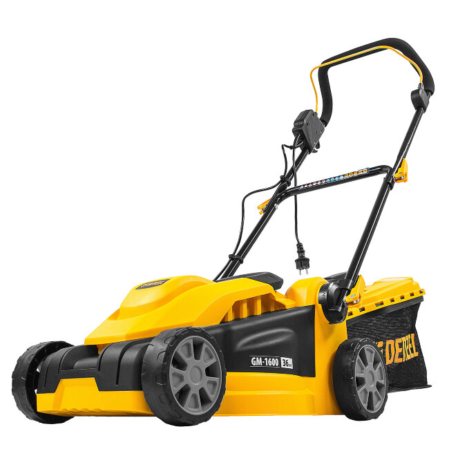 Газонокосилка электрическая GM-1600, 1600 Вт, ширина 36 см, 3 уровя, травосборник 35 л. Denzel в Ижевске Газонокосилка электрическая GM-1600, 1600 Вт, ширина 36 см, 3 уровя, травосборник 35 л. Denzel в Ижевске