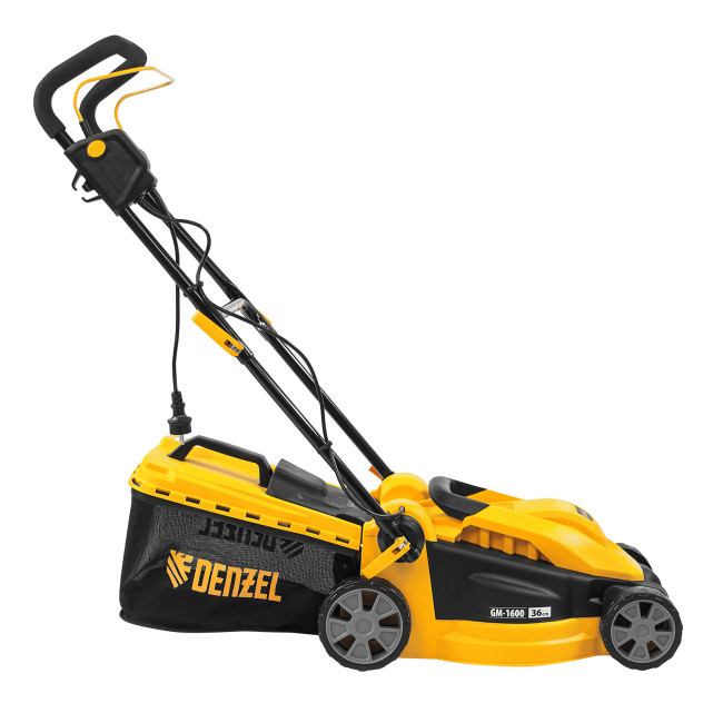 Газонокосилка электрическая GM-1600, 1600 Вт, ширина 36 см, 3 уровя, травосборник 35 л. Denzel в Ижевске Газонокосилка электрическая GM-1600, 1600 Вт, ширина 36 см, 3 уровя, травосборник 35 л. Denzel в Ижевске