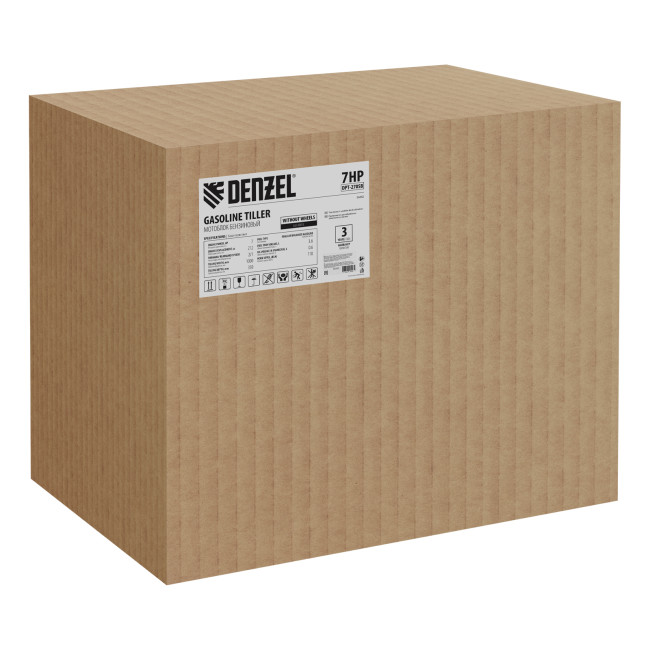 Мотоблок DPT-270SB, 7 л.с., ремен.сцеп, фрез 3х4, ШОМ, без колес, передачи 2В/1Н Denzel в Ижевске