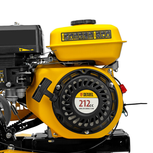 Мотоблок DPT-270SB, 7 л.с., ремен.сцеп, фрез 3х4, ШОМ, без колес, передачи 2В/1Н Denzel в Ижевске