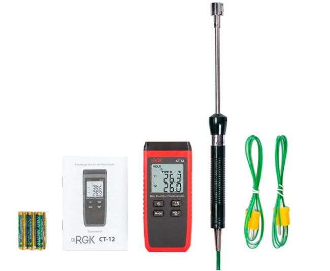 Термометр RGK CT-12 с поверхностным зондом TR-10S с поверкой в Ижевске