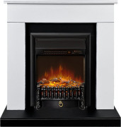 Каминокомплект Bergen (Разборный) - Белый с черным (Ширина 900 мм) с очагом Fobos FX M Black RC Каминокомплект Bergen (Разборный) - Белый с черным (Ширина 900 мм) с очагом Fobos FX M Black RC