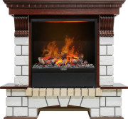 Каминокомплект Pierre Luxe - Темный дуб / Белый (Высота 1040мм) с очагом Albany Каминокомплект Pierre Luxe - Темный дуб / Белый (Высота 1040мм) с очагом Albany