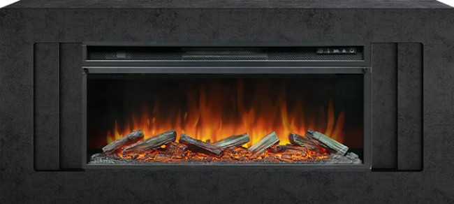 Каминокомплект Line 42 Dark Grey (Разборный) - Темный серый с очагом Vision 42 LOG LED в Ижевске