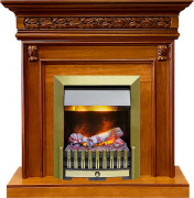 Каминокомплект Valletta - Орех с очагом Danville Antique Brass FB2