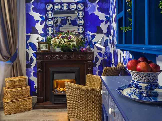 Каминокомплект Neapol - Дуб антик с очагом Danville Black FB2 в Ижевске