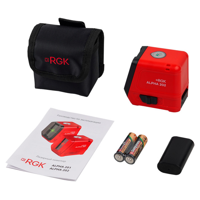 Лазерный уровень RGK ALPHA 202 с зелёным лучом в Ижевске