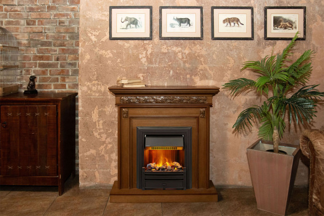 Каминокомплект Valletta - Орех с очагом Flagstaff в Ижевске