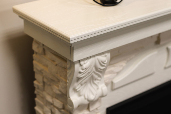 Каминокомплект Dublin - Дуб / Сланец с очагом Fobos FX Brass в Ижевске Каминокомплект Dublin - Дуб / Сланец с очагом Fobos FX Brass в Ижевске