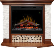 Каминокомплект Country - Орех/Сланец белый с очагом Symphony 26'' DF2624L-INT