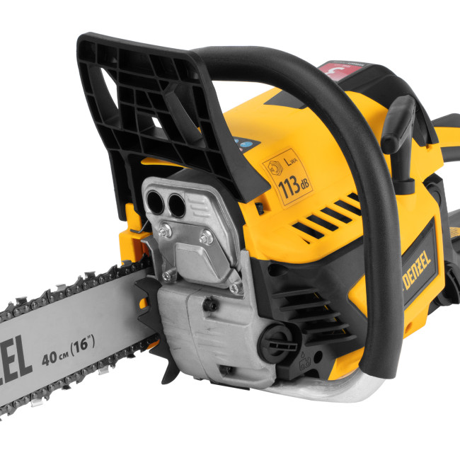 Пила цепная бензиновая DS-4516, шина 40 см, 45 см3, 2,5 л.с, шаг 0,325, паз 1,5 мм, 64 звена Denzel в Ижевске