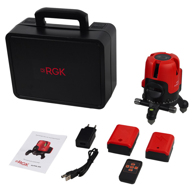Лазерный уровень RGK ALPHA 205 с зелёным лучом в Ижевске