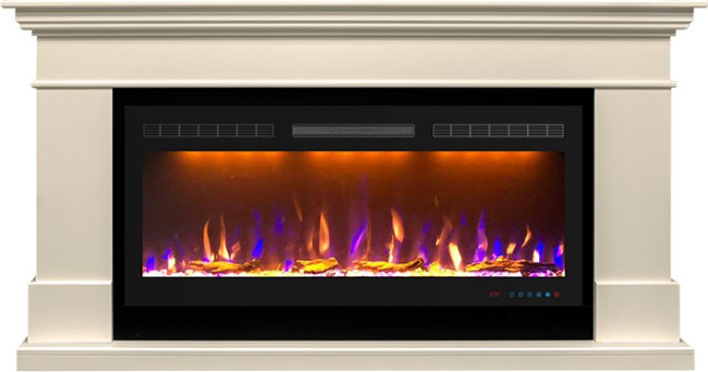 Каминокомплект California  - Слоновая кость (Высота 860) с очагом Crystal 40 RF в Ижевске