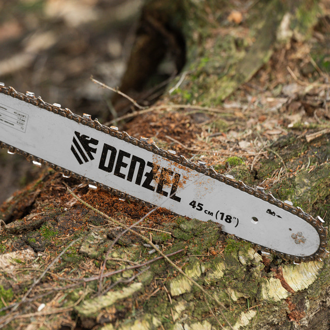 Пила цепная бензиновая DS-5218, шина 45 см, 52 см3, 3 л.с, шаг 0,325, паз 1,5 мм, 72 звена Denzel в Ижевске