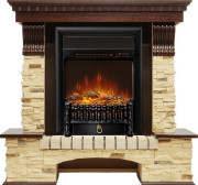 Каминокомплект Pierre Luxe угловой - Темный дуб / Сланец с очагом Fobos FX M Black RC Каминокомплект Pierre Luxe угловой - Темный дуб / Сланец с очагом Fobos FX M Black RC