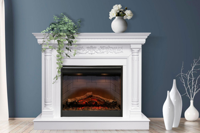 Каминокомплект Sicilia - Белый дуб с очагом Symphony 26'' DF2608-INT в Ижевске Каминокомплект Sicilia - Белый дуб с очагом Symphony 26'' DF2608-INT в Ижевске