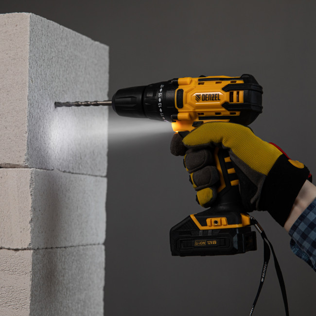 Дрель-шуруповерт аккумуляторная CDL-12-01CB, Li-Ion, 12 В, 1 акк. Denzel в Ижевске Дрель-шуруповерт аккумуляторная CDL-12-01CB, Li-Ion, 12 В, 1 акк. Denzel в Ижевске