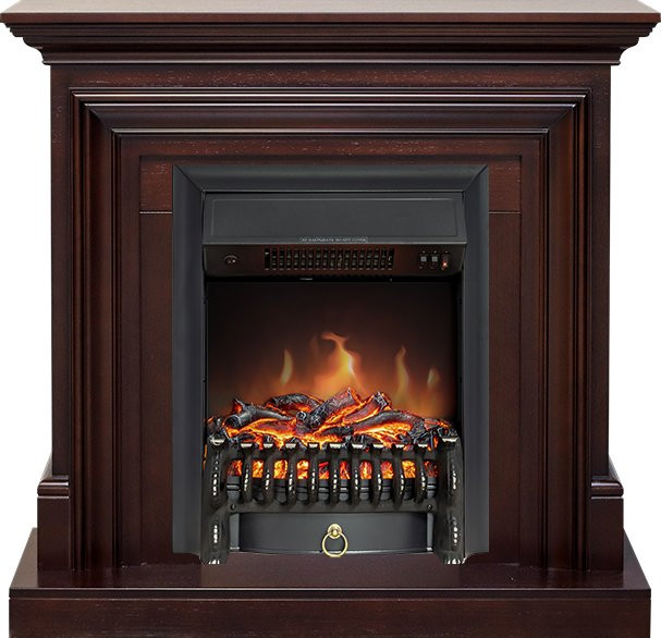 Каминокомплект Bradford - Темный дуб с очагом Fobos FX Black в Ижевске