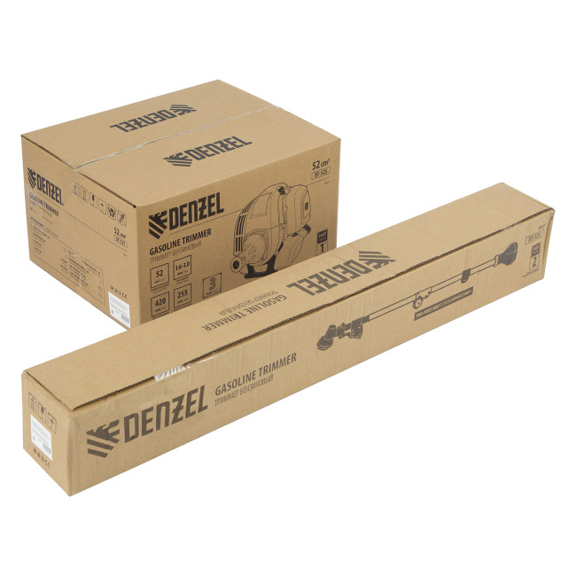Триммер бензиновый DT 52S, 52 см3, 3 л. с, разъемная штанга, состоит из 2 частей Denzel в Ижевске