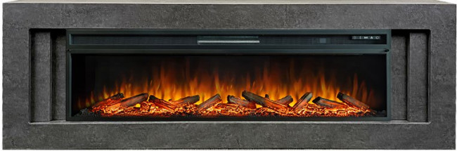 Каминокомплект Line 60 Dark Grey - Темный серый с очагом Vision 60 LOG LED в Ижевске