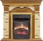 Каминокомплект Dublin - Дуб / Сланец с очагом Majestic FX M Brass Каминокомплект Dublin - Дуб / Сланец с очагом Majestic FX M Brass