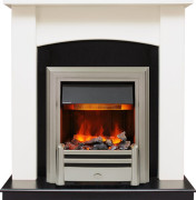 Каминокомплект Baltimore - Слоновая кость, черный с очагом Chesford