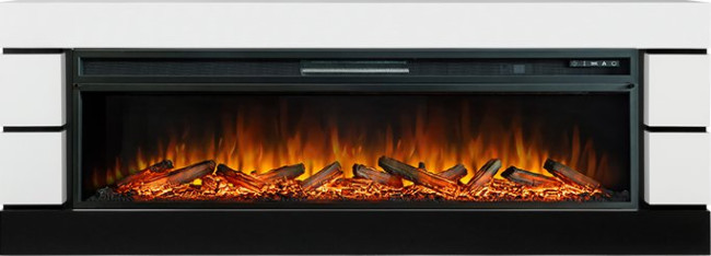 Каминокомплект Modern 60 SFT (Разборный) - Белый с черным с очагом Vision 60 LOG LED в Ижевске