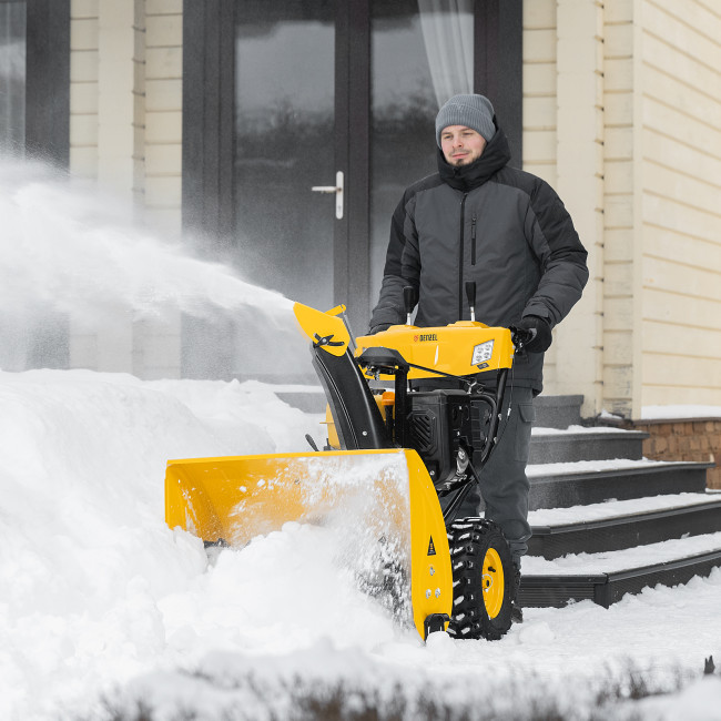 Бензиновая снегоуборочная машина SBL 711D PRO, 302cc, эл.старт, фара, обогрев, блок. дифф. Denzel в Ижевске Бензиновая снегоуборочная машина SBL 711D PRO, 302cc, эл.старт, фара, обогрев, блок. дифф. Denzel в Ижевске