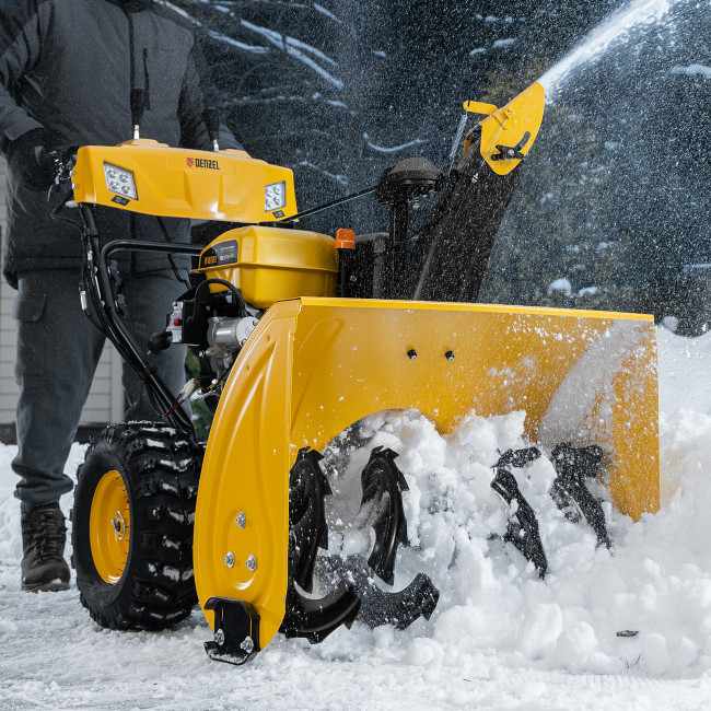 Бензиновая снегоуборочная машина SBL 711D PRO, 302cc, эл.старт, фара, обогрев, блок. дифф. Denzel в Ижевске Бензиновая снегоуборочная машина SBL 711D PRO, 302cc, эл.старт, фара, обогрев, блок. дифф. Denzel в Ижевске