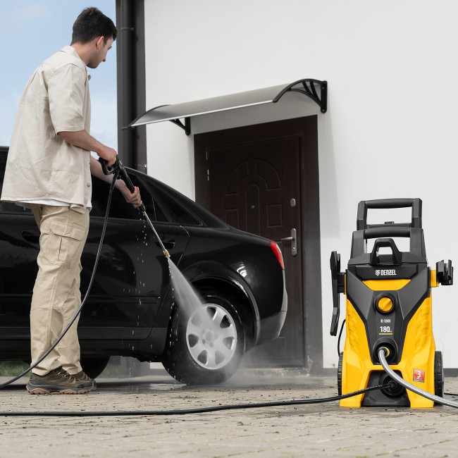 Моечная машина высокого давления R-180i, 2400 Вт, 180 бар, 7.5 л/мин, асинхронный двигатель Denzel в Ижевске Моечная машина высокого давления R-180i, 2400 Вт, 180 бар, 7.5 л/мин, асинхронный двигатель Denzel в Ижевске