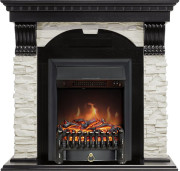 Каминокомплект Dublin - Венге / Сланец белый с очагом Fobos FX Black Каминокомплект Dublin - Венге / Сланец белый с очагом Fobos FX Black