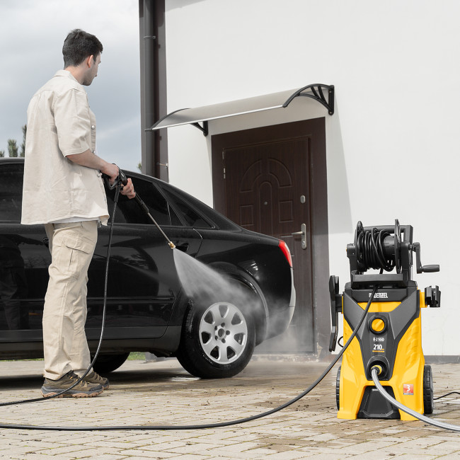 Моечная машина высокого давления R-210iD, 2600 Вт, 210 бар, 8.0 л/мин, асинхронный двигатель, барабан Denzel в Ижевске Моечная машина высокого давления R-210iD, 2600 Вт, 210 бар, 8.0 л/мин, асинхронный двигатель, барабан Denzel в Ижевске