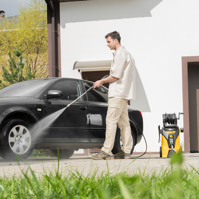 Моечная машина высокого давления R-210iD, 2600 Вт, 210 бар, 8.0 л/мин, асинхронный двигатель, барабан Denzel в Ижевске Моечная машина высокого давления R-210iD, 2600 Вт, 210 бар, 8.0 л/мин, асинхронный двигатель, барабан Denzel в Ижевске