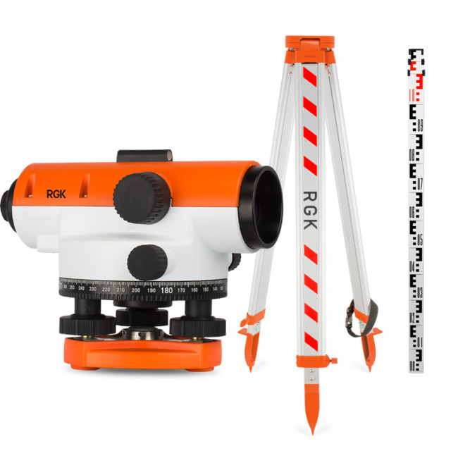 Комплект оптический нивелир RGK C-20 + штатив S6-N + рейка AMO S3 в Ижевске Комплект оптический нивелир RGK C-20 + штатив S6-N + рейка AMO S3 в Ижевске
