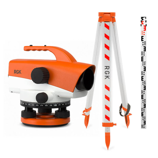 Комплект оптический нивелир RGK C-32 с поверкой + штатив S6-N + рейка RGK TS-7 в Ижевске