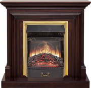 Каминокомплект Bradford - Темный дуб с очагом Majestic FX M Brass