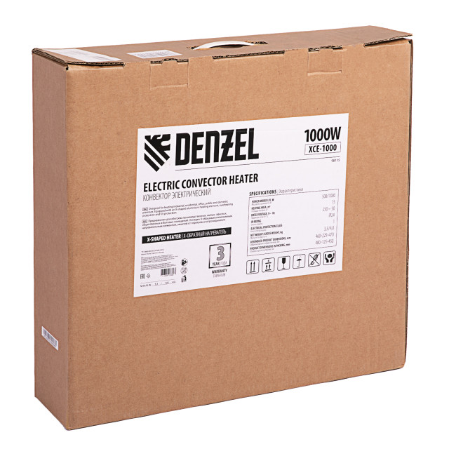 Конвектор электрический XCE-1000, 230 В, 1000 Вт, X-образный нагреватель Denzel в Ижевске Конвектор электрический XCE-1000, 230 В, 1000 Вт, X-образный нагреватель Denzel в Ижевске