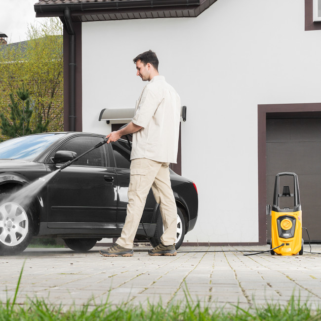 Моечная машина высокого давления R-170, 2000 Вт, 170 бар, 360 л/ч, колесная Denzel в Ижевске Моечная машина высокого давления R-170, 2000 Вт, 170 бар, 360 л/ч, колесная Denzel в Ижевске