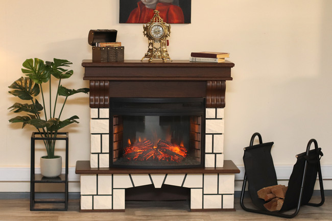 Портал Royal Flame Porto (Разборный) - Орех каньон/Белый камень в Ижевске