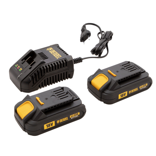 Дрель-шуруповерт аккумуляторная CDL-IB-18-02, Li-Ion, 18 В, 2 акк. Denzel в Ижевске