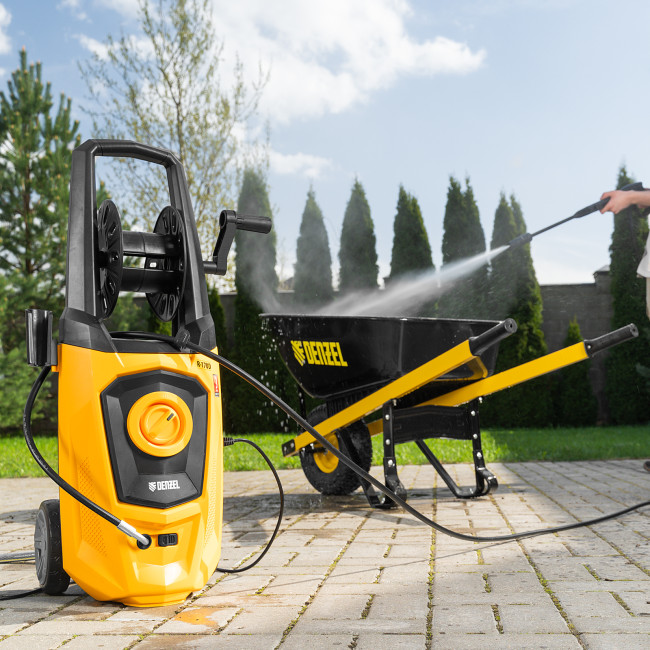 Моечная машина высокого давления R-170D, 2000 Вт, 170 бар, 360 л/ч, с барабаном Denzel в Ижевске Моечная машина высокого давления R-170D, 2000 Вт, 170 бар, 360 л/ч, с барабаном Denzel в Ижевске