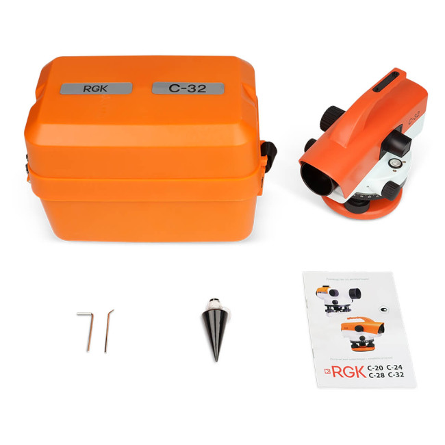 Комплект оптический нивелир RGK C-32 + штатив S6-N + рейка AMO S3 в Ижевске